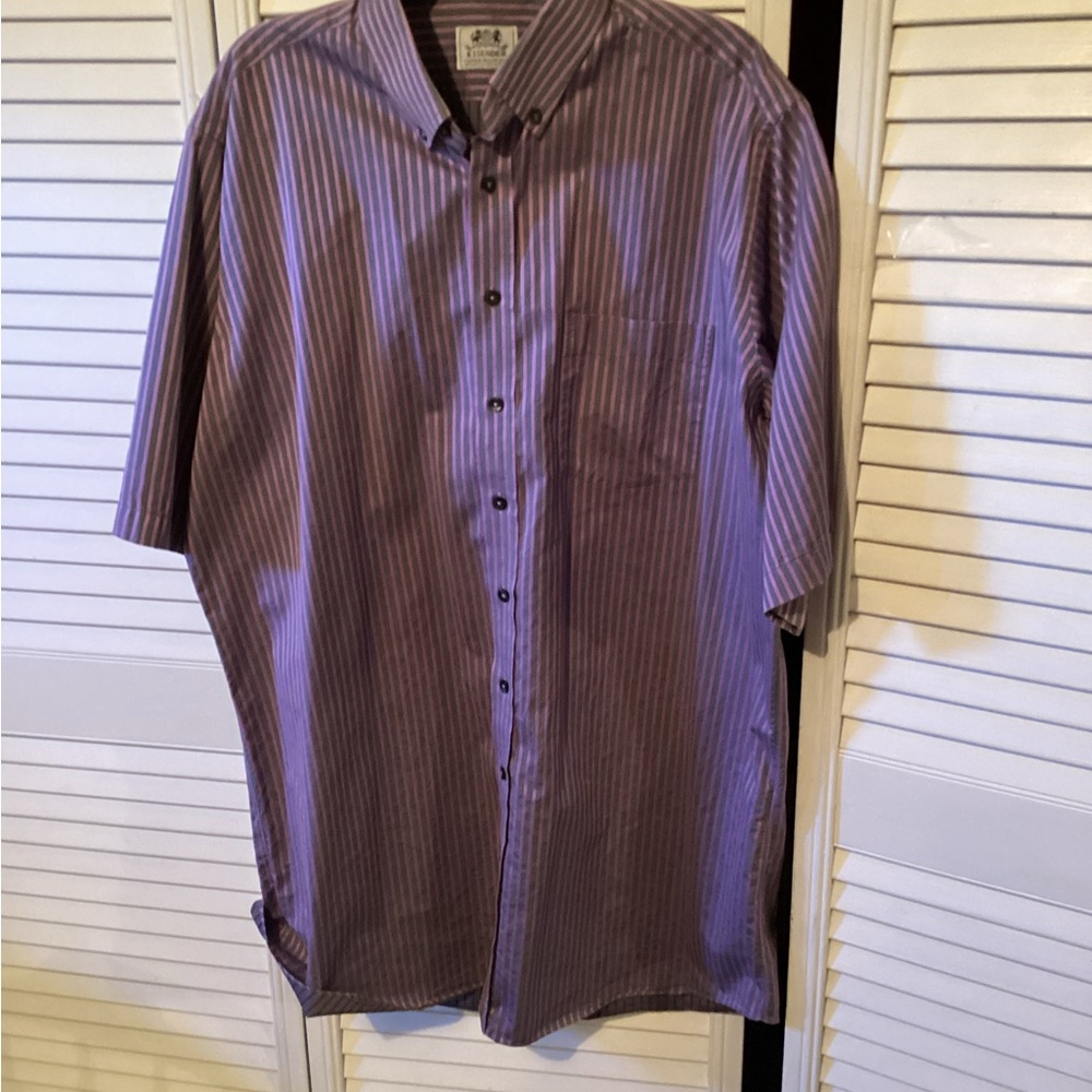 Kisunder men’s custom made short sleeve button up shirt, REDUCED